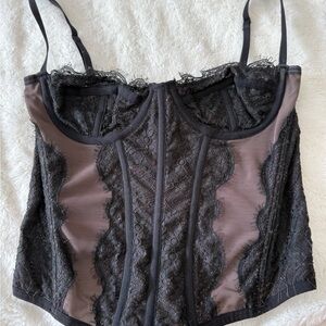 Urban Outfitters Black Lace Bustier